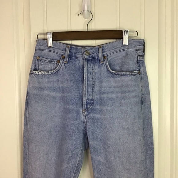 AGOLDE Riley High Rise Straight Crop Jeans in Shatter Size 27. - Picture 3 of 13